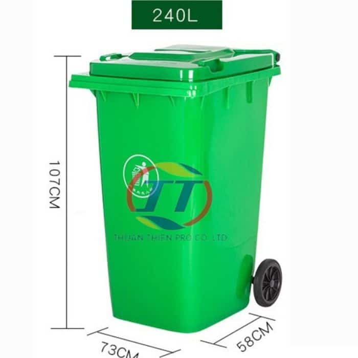 cấu tạo thùng rác nhựa 240l