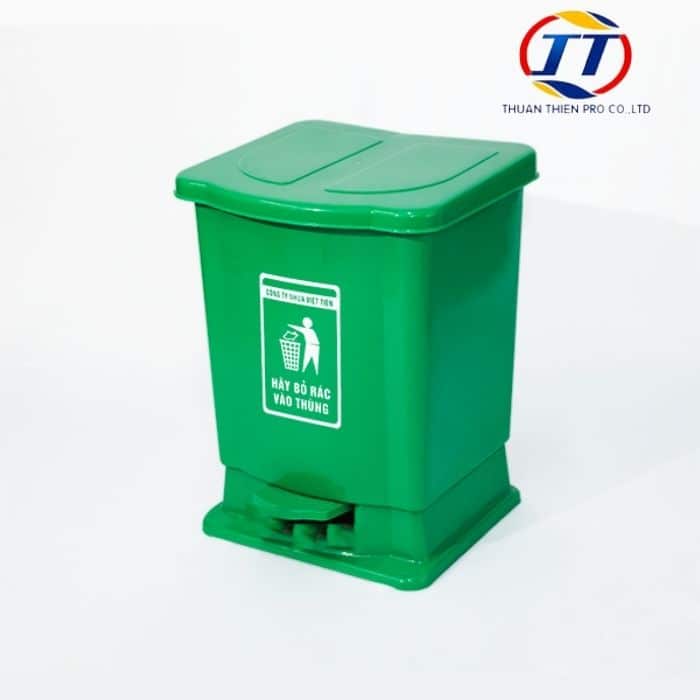 thùng rác y tế 15 lít màu xanh