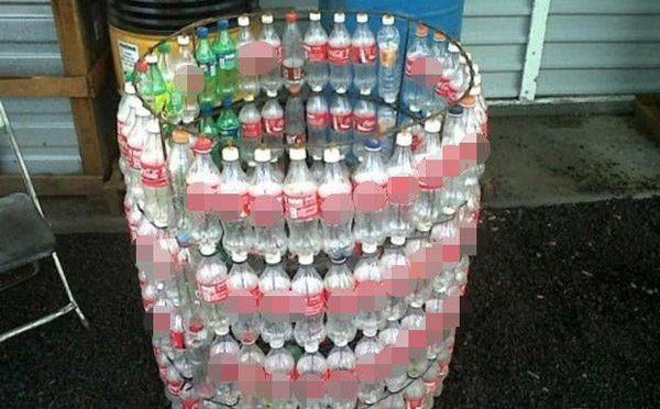 Thành quả thùng rác tái chế bằng chai nhựa